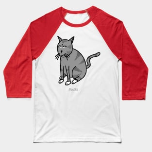 Cat with Attitude Baseball T-Shirt